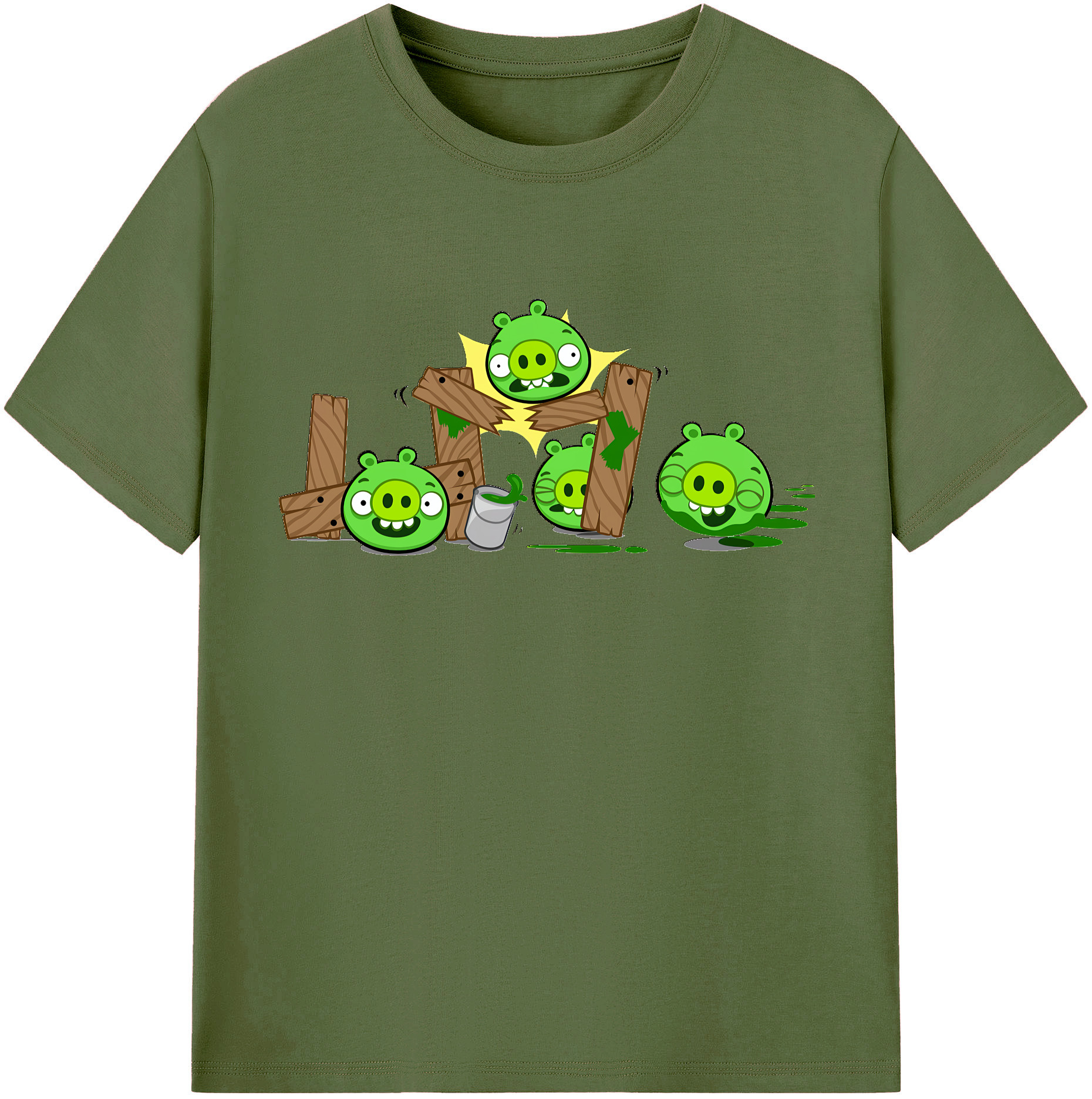（画像用） Angry Birds アングリーバード 綿100％半袖Tシャツ（フロントプリント）